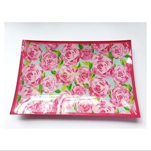 Lily Pulitzer glass catchall tray